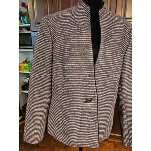 Jones Studio Separates Shimmery Purple Blazer/Jacket One Button Size 14